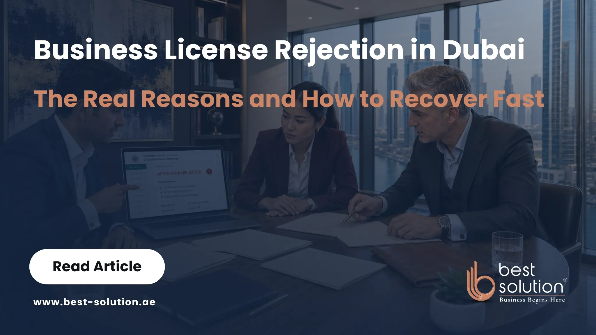 Reasons for business license rejection in Duba