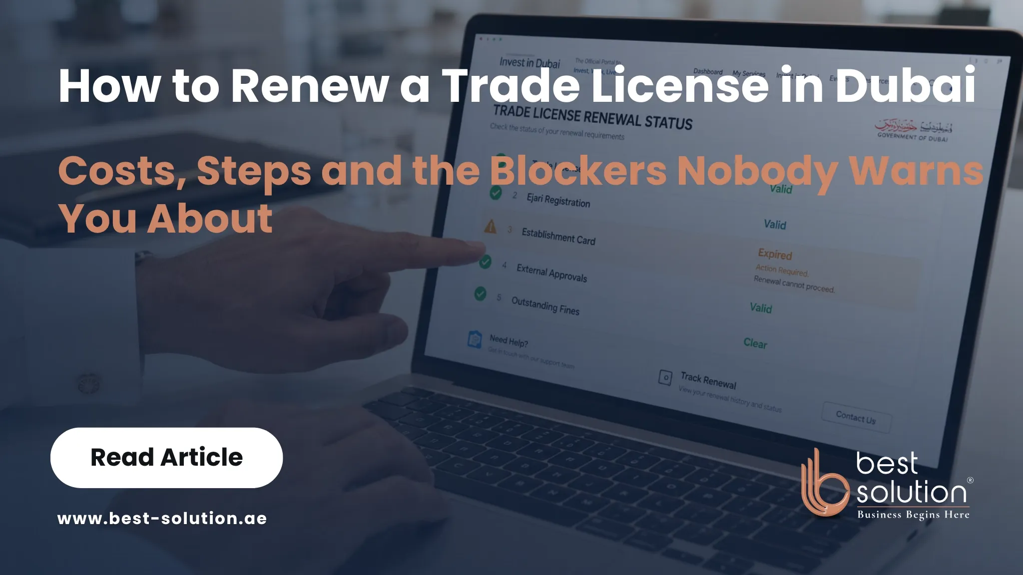 Renewing a trade license in Dubai on the Invest in Dubai portal
