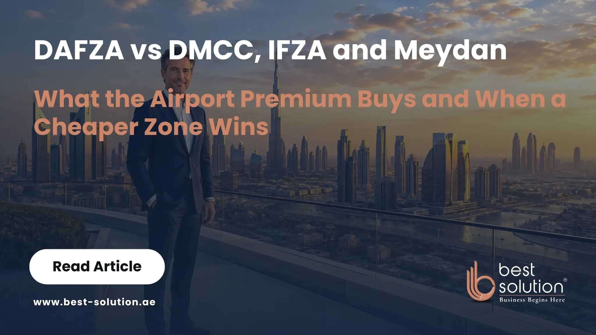 DAFZA vs DMCC vs IFZA vs Meydan cost comparison 2026