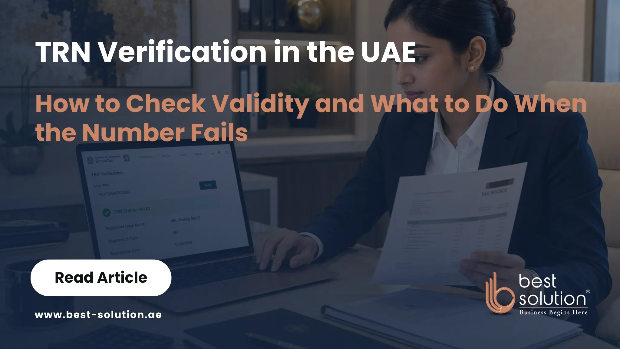 TRN verification UAE on the FTA EmaraTax portal